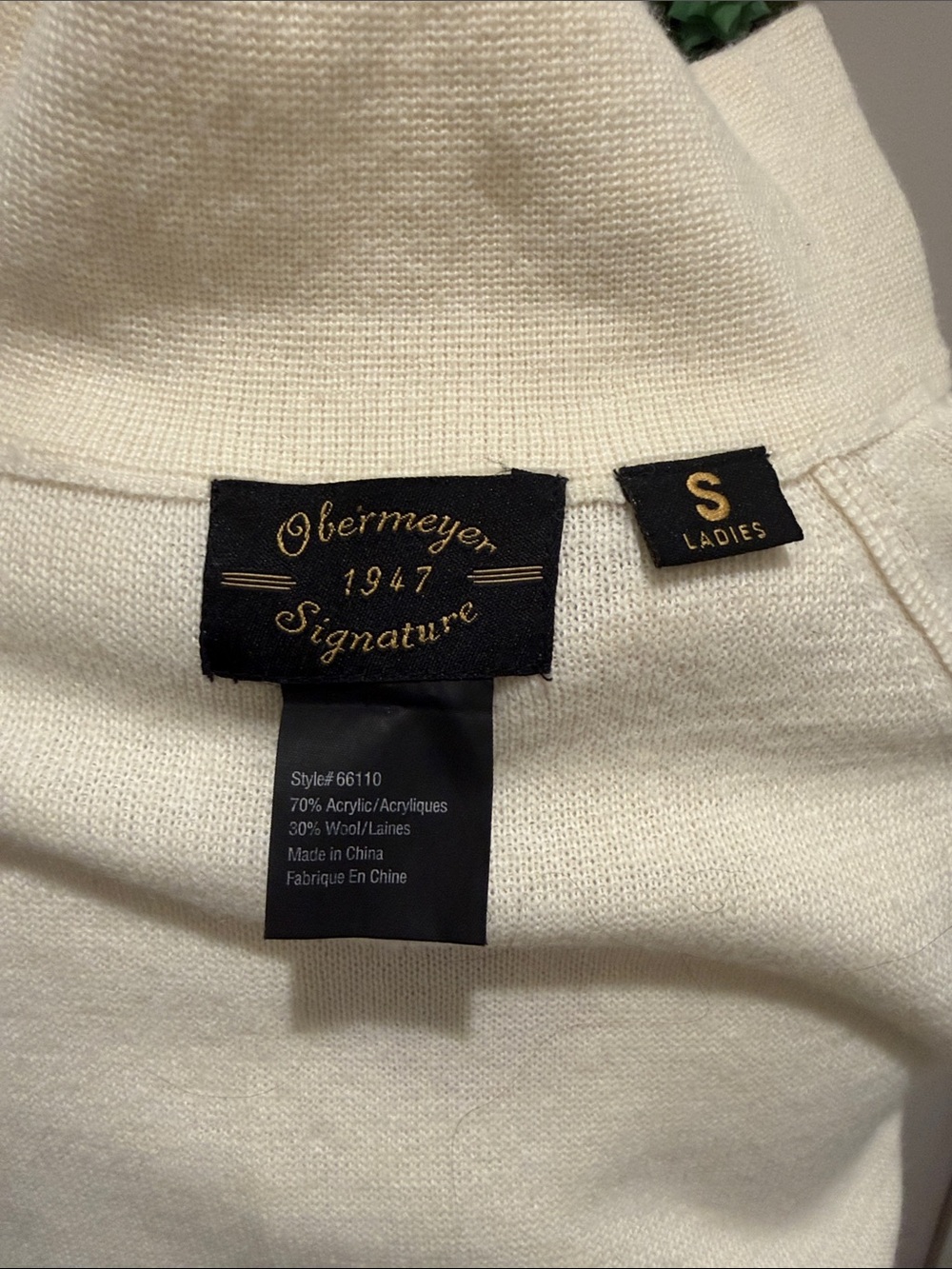 Vintage Obermeyer Signature Qtr. Zip Sweater - Picture 5 of 5